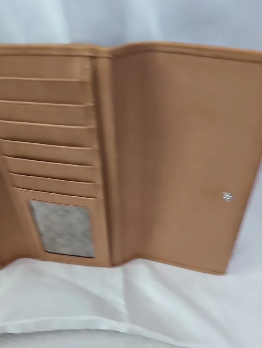 Coach Tan Leather Fold-Over Wallet